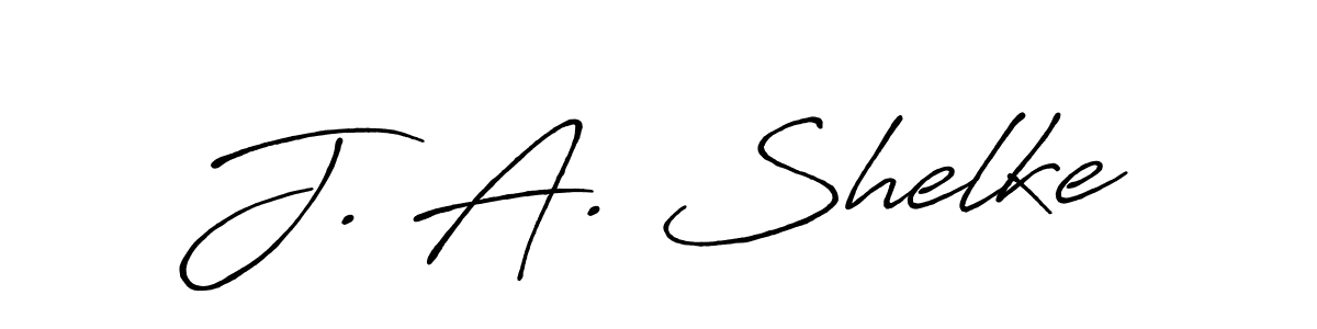 Also You can easily find your signature by using the search form. We will create J. A. Shelke name handwritten signature images for you free of cost using Antro_Vectra_Bolder sign style. J. A. Shelke signature style 7 images and pictures png