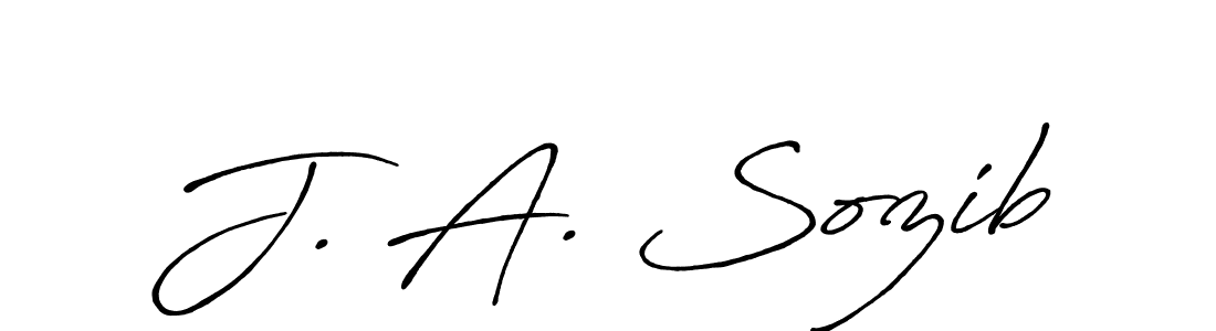 You can use this online signature creator to create a handwritten signature for the name J. A. Sozib. This is the best online autograph maker. J. A. Sozib signature style 7 images and pictures png