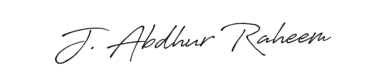 J. Abdhur Raheem stylish signature style. Best Handwritten Sign (Antro_Vectra_Bolder) for my name. Handwritten Signature Collection Ideas for my name J. Abdhur Raheem. J. Abdhur Raheem signature style 7 images and pictures png