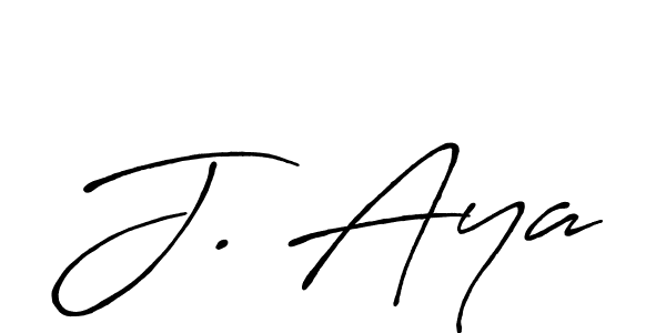 Also You can easily find your signature by using the search form. We will create J. Aya name handwritten signature images for you free of cost using Antro_Vectra_Bolder sign style. J. Aya signature style 7 images and pictures png