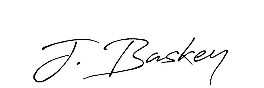 Make a beautiful signature design for name J. Baskey. With this signature (Antro_Vectra_Bolder) style, you can create a handwritten signature for free. J. Baskey signature style 7 images and pictures png