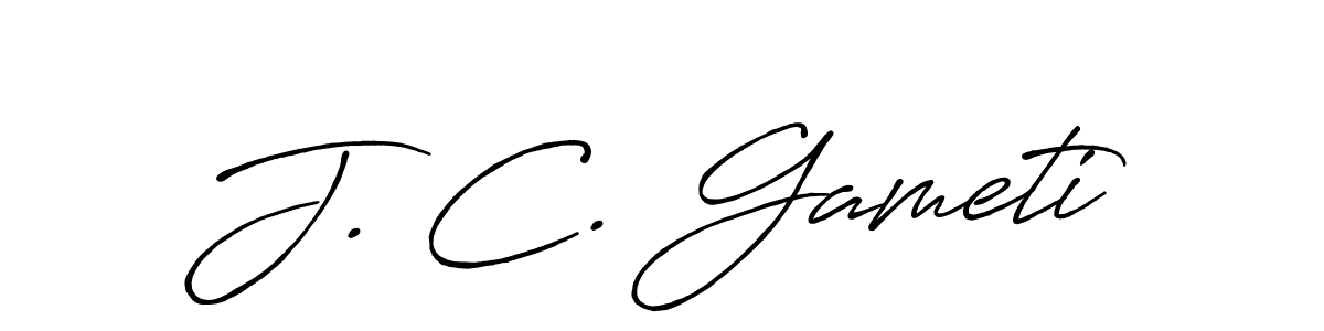 Check out images of Autograph of J. C. Gameti name. Actor J. C. Gameti Signature Style. Antro_Vectra_Bolder is a professional sign style online. J. C. Gameti signature style 7 images and pictures png