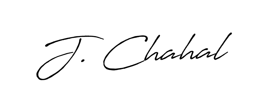 How to make J. Chahal signature? Antro_Vectra_Bolder is a professional autograph style. Create handwritten signature for J. Chahal name. J. Chahal signature style 7 images and pictures png