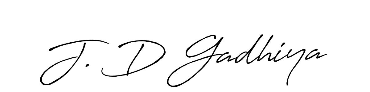 Make a beautiful signature design for name J. D Gadhiya. With this signature (Antro_Vectra_Bolder) style, you can create a handwritten signature for free. J. D Gadhiya signature style 7 images and pictures png