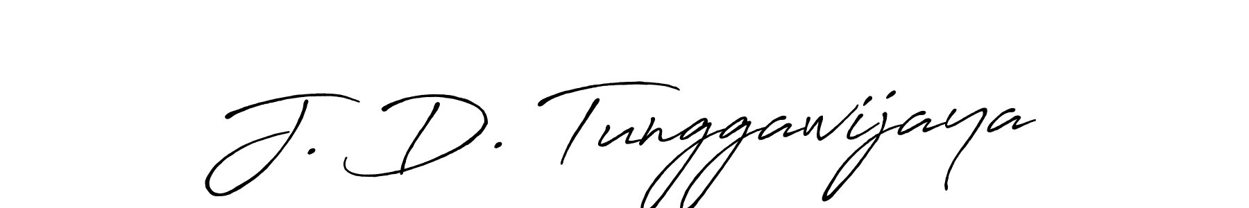 Make a beautiful signature design for name J. D. Tunggawijaya. With this signature (Antro_Vectra_Bolder) style, you can create a handwritten signature for free. J. D. Tunggawijaya signature style 7 images and pictures png
