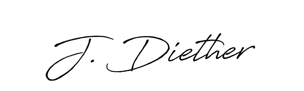 Create a beautiful signature design for name J. Diether. With this signature (Antro_Vectra_Bolder) fonts, you can make a handwritten signature for free. J. Diether signature style 7 images and pictures png