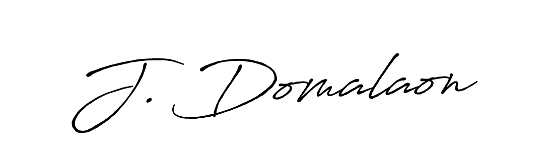 Use a signature maker to create a handwritten signature online. With this signature software, you can design (Antro_Vectra_Bolder) your own signature for name J. Domalaon. J. Domalaon signature style 7 images and pictures png