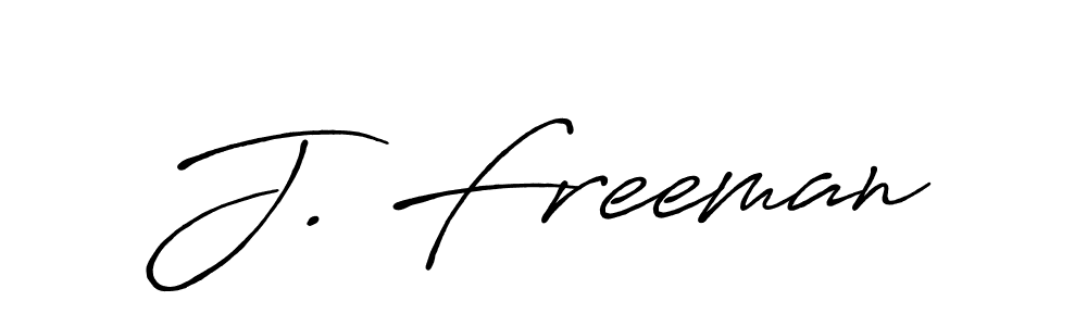 How to make J. Freeman signature? Antro_Vectra_Bolder is a professional autograph style. Create handwritten signature for J. Freeman name. J. Freeman signature style 7 images and pictures png