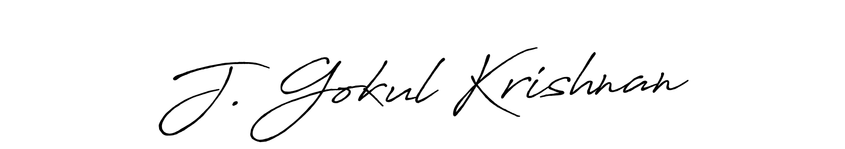 You should practise on your own different ways (Antro_Vectra_Bolder) to write your name (J. Gokul Krishnan) in signature. don't let someone else do it for you. J. Gokul Krishnan signature style 7 images and pictures png
