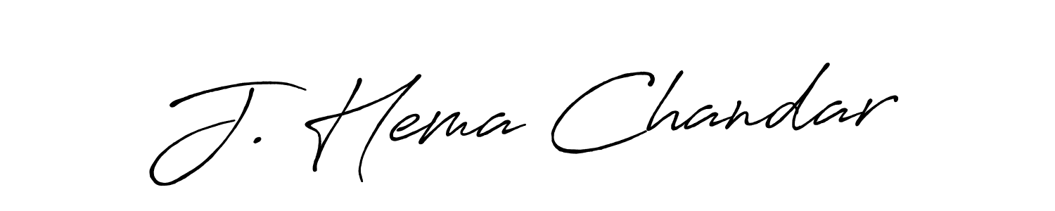 Create a beautiful signature design for name J. Hema Chandar. With this signature (Antro_Vectra_Bolder) fonts, you can make a handwritten signature for free. J. Hema Chandar signature style 7 images and pictures png