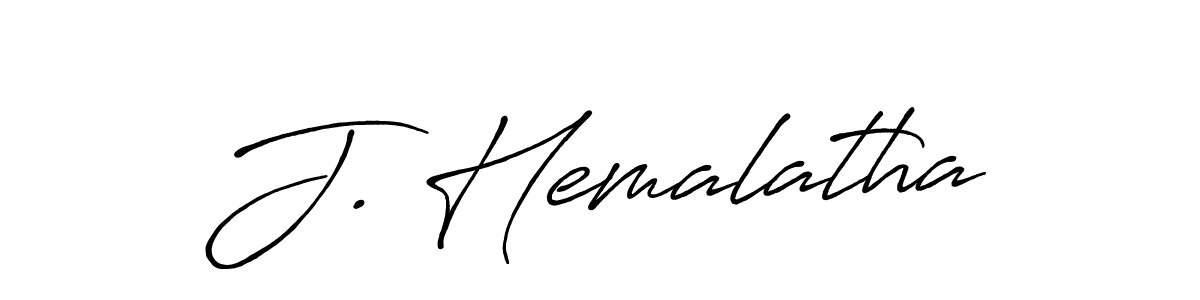 J. Hemalatha stylish signature style. Best Handwritten Sign (Antro_Vectra_Bolder) for my name. Handwritten Signature Collection Ideas for my name J. Hemalatha. J. Hemalatha signature style 7 images and pictures png