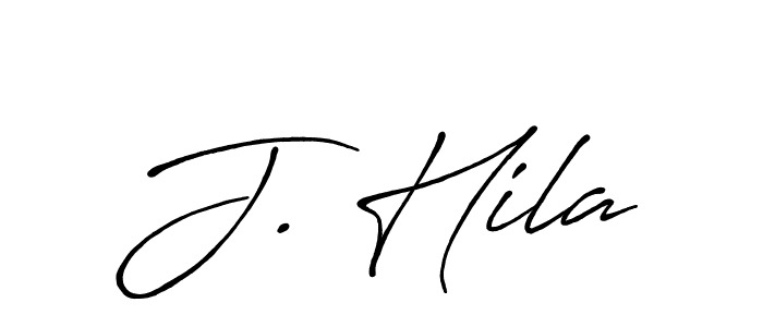 J. Hila stylish signature style. Best Handwritten Sign (Antro_Vectra_Bolder) for my name. Handwritten Signature Collection Ideas for my name J. Hila. J. Hila signature style 7 images and pictures png