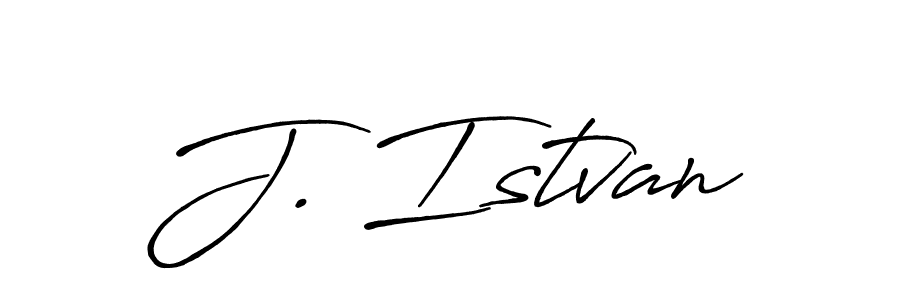How to make J. Istvan name signature. Use Antro_Vectra_Bolder style for creating short signs online. This is the latest handwritten sign. J. Istvan signature style 7 images and pictures png