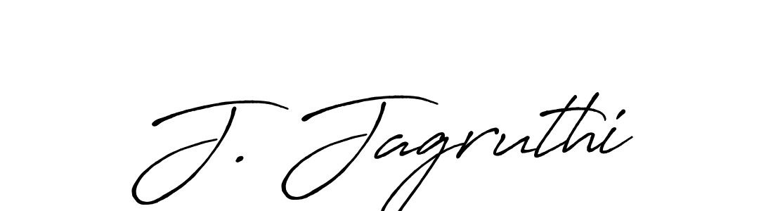 J. Jagruthi stylish signature style. Best Handwritten Sign (Antro_Vectra_Bolder) for my name. Handwritten Signature Collection Ideas for my name J. Jagruthi. J. Jagruthi signature style 7 images and pictures png