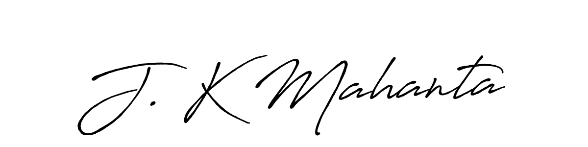 Use a signature maker to create a handwritten signature online. With this signature software, you can design (Antro_Vectra_Bolder) your own signature for name J. K Mahanta. J. K Mahanta signature style 7 images and pictures png