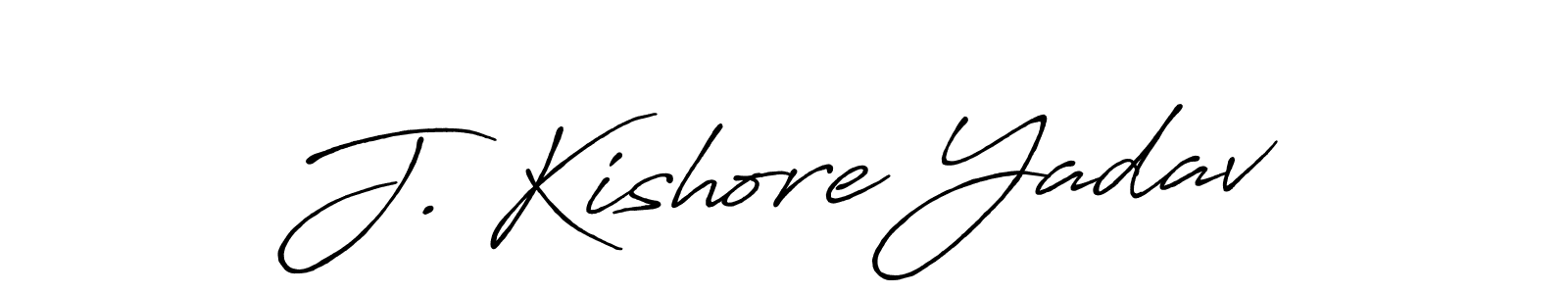 The best way (Antro_Vectra_Bolder) to make a short signature is to pick only two or three words in your name. The name J. Kishore Yadav include a total of six letters. For converting this name. J. Kishore Yadav signature style 7 images and pictures png