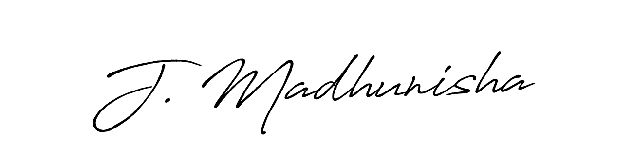 How to make J. Madhunisha signature? Antro_Vectra_Bolder is a professional autograph style. Create handwritten signature for J. Madhunisha name. J. Madhunisha signature style 7 images and pictures png