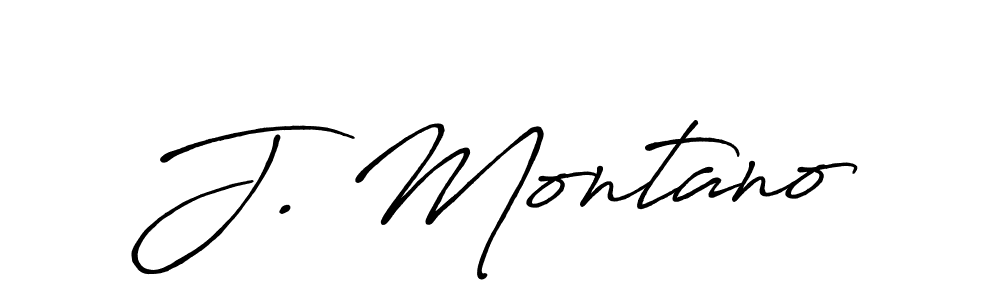 Make a beautiful signature design for name J. Montano. With this signature (Antro_Vectra_Bolder) style, you can create a handwritten signature for free. J. Montano signature style 7 images and pictures png