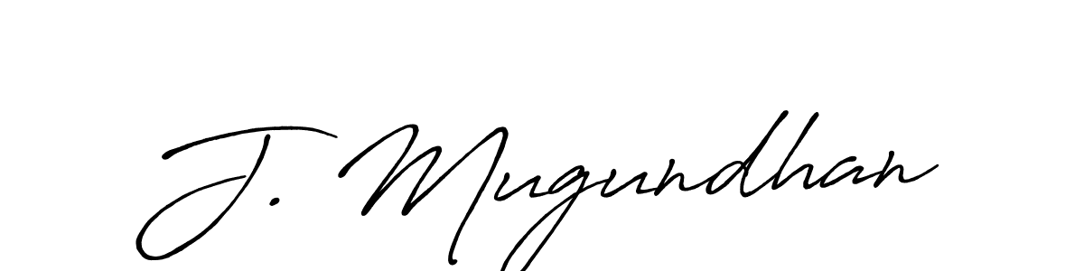 J. Mugundhan stylish signature style. Best Handwritten Sign (Antro_Vectra_Bolder) for my name. Handwritten Signature Collection Ideas for my name J. Mugundhan. J. Mugundhan signature style 7 images and pictures png