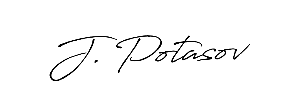 Create a beautiful signature design for name J. Potasov. With this signature (Antro_Vectra_Bolder) fonts, you can make a handwritten signature for free. J. Potasov signature style 7 images and pictures png