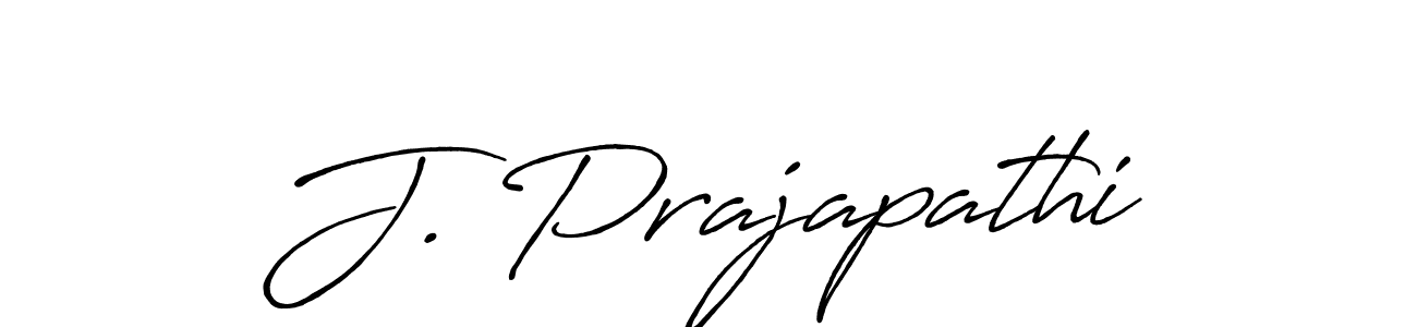 Design your own signature with our free online signature maker. With this signature software, you can create a handwritten (Antro_Vectra_Bolder) signature for name J. Prajapathi. J. Prajapathi signature style 7 images and pictures png