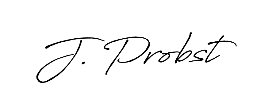 Create a beautiful signature design for name J. Probst. With this signature (Antro_Vectra_Bolder) fonts, you can make a handwritten signature for free. J. Probst signature style 7 images and pictures png