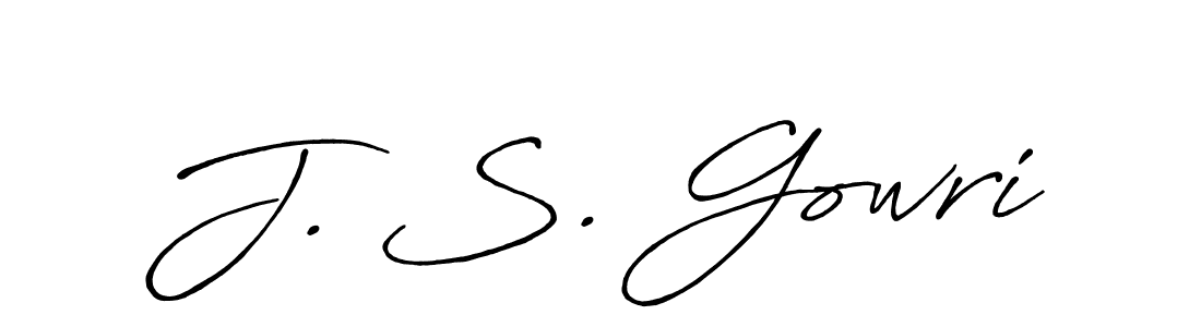 Design your own signature with our free online signature maker. With this signature software, you can create a handwritten (Antro_Vectra_Bolder) signature for name J. S. Gowri. J. S. Gowri signature style 7 images and pictures png