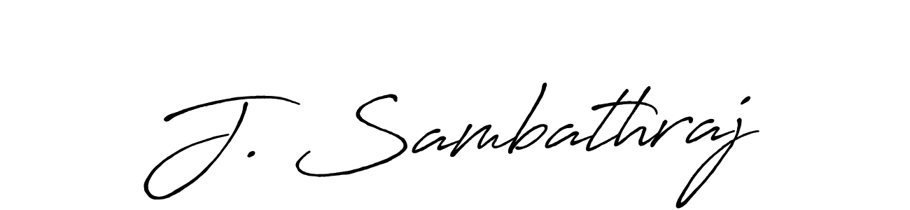 Design your own signature with our free online signature maker. With this signature software, you can create a handwritten (Antro_Vectra_Bolder) signature for name J. Sambathraj. J. Sambathraj signature style 7 images and pictures png