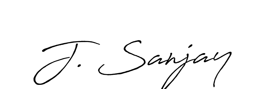 Create a beautiful signature design for name J. Sanjay. With this signature (Antro_Vectra_Bolder) fonts, you can make a handwritten signature for free. J. Sanjay signature style 7 images and pictures png