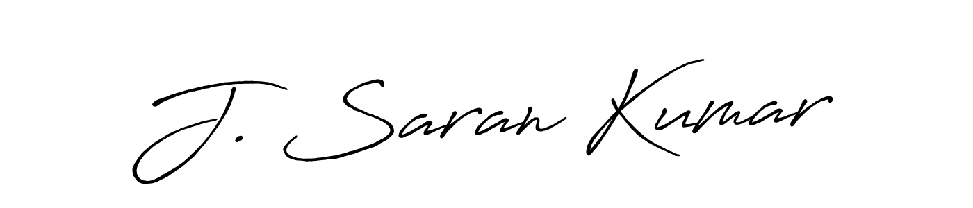 How to make J. Saran Kumar name signature. Use Antro_Vectra_Bolder style for creating short signs online. This is the latest handwritten sign. J. Saran Kumar signature style 7 images and pictures png