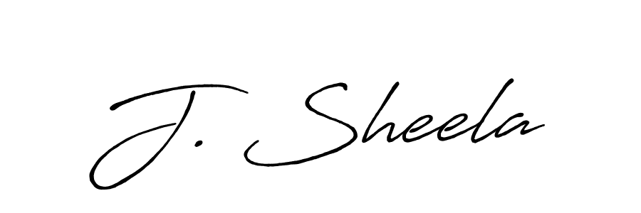 Design your own signature with our free online signature maker. With this signature software, you can create a handwritten (Antro_Vectra_Bolder) signature for name J. Sheela. J. Sheela signature style 7 images and pictures png