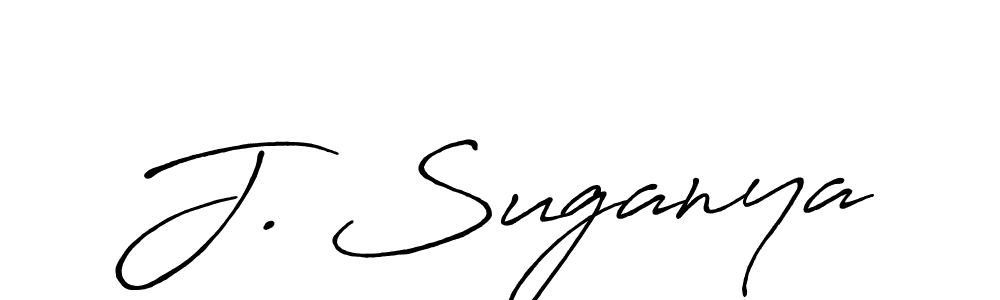 Design your own signature with our free online signature maker. With this signature software, you can create a handwritten (Antro_Vectra_Bolder) signature for name J. Suganya. J. Suganya signature style 7 images and pictures png