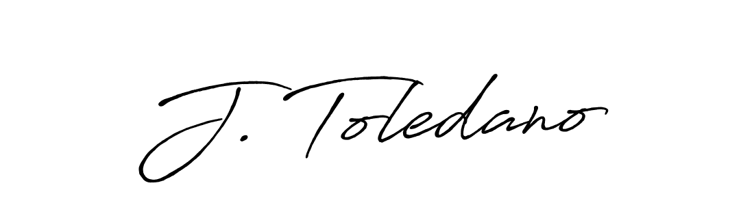 Use a signature maker to create a handwritten signature online. With this signature software, you can design (Antro_Vectra_Bolder) your own signature for name J. Toledano. J. Toledano signature style 7 images and pictures png