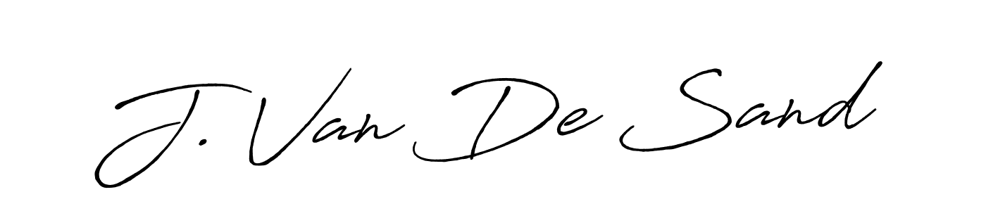 Make a beautiful signature design for name J. Van De Sand. With this signature (Antro_Vectra_Bolder) style, you can create a handwritten signature for free. J. Van De Sand signature style 7 images and pictures png