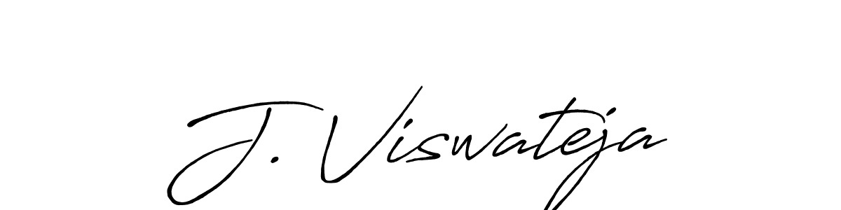 Also we have J. Viswateja name is the best signature style. Create professional handwritten signature collection using Antro_Vectra_Bolder autograph style. J. Viswateja signature style 7 images and pictures png