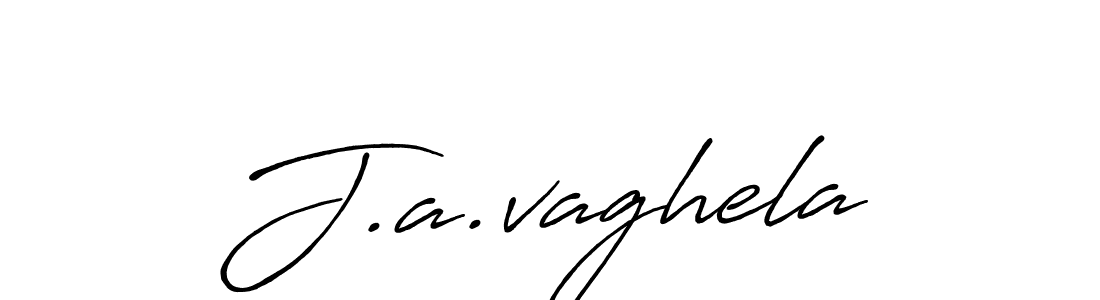 How to make J.a.vaghela name signature. Use Antro_Vectra_Bolder style for creating short signs online. This is the latest handwritten sign. J.a.vaghela signature style 7 images and pictures png