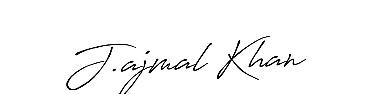 Make a beautiful signature design for name J.ajmal Khan. With this signature (Antro_Vectra_Bolder) style, you can create a handwritten signature for free. J.ajmal Khan signature style 7 images and pictures png