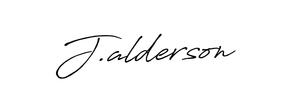 Create a beautiful signature design for name J.alderson. With this signature (Antro_Vectra_Bolder) fonts, you can make a handwritten signature for free. J.alderson signature style 7 images and pictures png