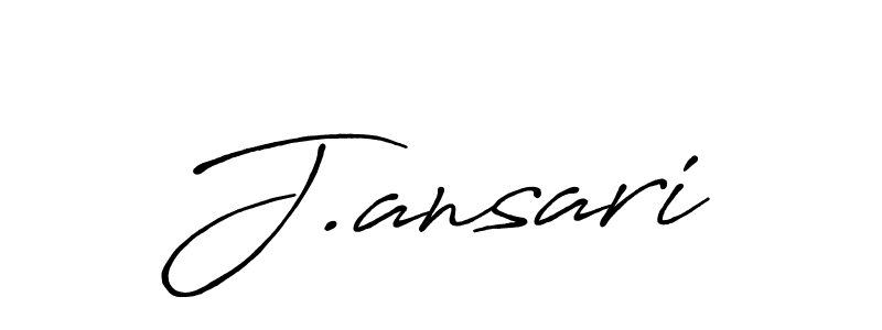 Create a beautiful signature design for name J.ansari. With this signature (Antro_Vectra_Bolder) fonts, you can make a handwritten signature for free. J.ansari signature style 7 images and pictures png