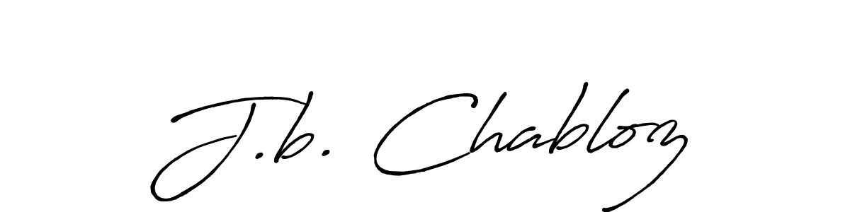 Make a beautiful signature design for name J.b. Chabloz. With this signature (Antro_Vectra_Bolder) style, you can create a handwritten signature for free. J.b. Chabloz signature style 7 images and pictures png