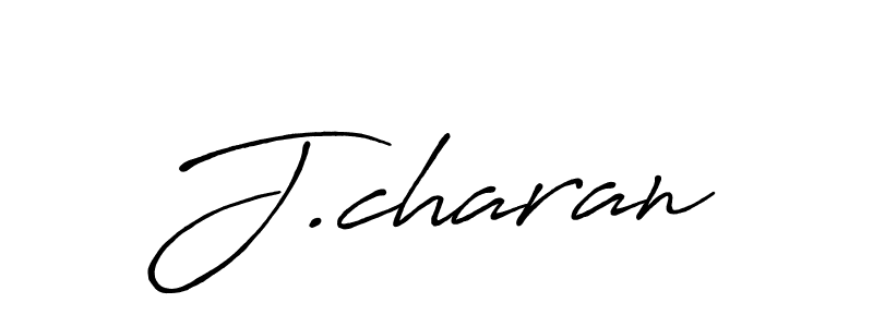 How to make J.charan name signature. Use Antro_Vectra_Bolder style for creating short signs online. This is the latest handwritten sign. J.charan signature style 7 images and pictures png