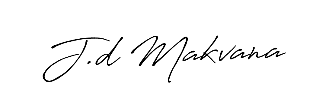 How to make J.d Makvana name signature. Use Antro_Vectra_Bolder style for creating short signs online. This is the latest handwritten sign. J.d Makvana signature style 7 images and pictures png