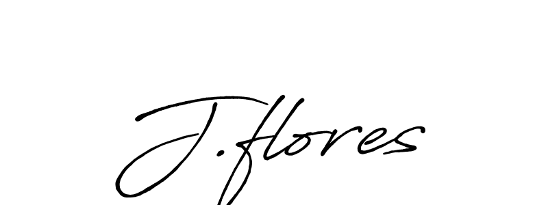 Create a beautiful signature design for name J.flores. With this signature (Antro_Vectra_Bolder) fonts, you can make a handwritten signature for free. J.flores signature style 7 images and pictures png