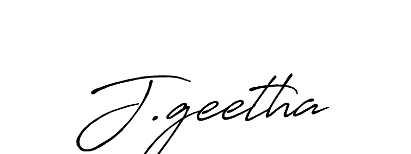 J.geetha stylish signature style. Best Handwritten Sign (Antro_Vectra_Bolder) for my name. Handwritten Signature Collection Ideas for my name J.geetha. J.geetha signature style 7 images and pictures png