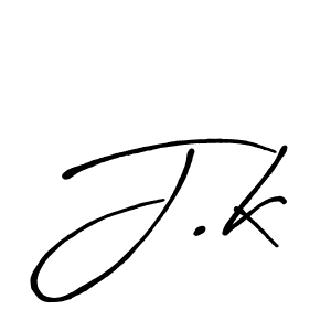 The best way (Antro_Vectra_Bolder) to make a short signature is to pick only two or three words in your name. The name J.k include a total of six letters. For converting this name. J.k signature style 7 images and pictures png