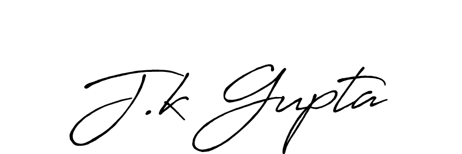 Design your own signature with our free online signature maker. With this signature software, you can create a handwritten (Antro_Vectra_Bolder) signature for name J.k Gupta. J.k Gupta signature style 7 images and pictures png