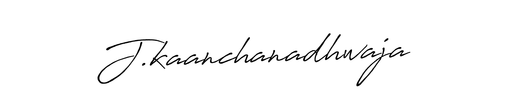 Use a signature maker to create a handwritten signature online. With this signature software, you can design (Antro_Vectra_Bolder) your own signature for name J.kaanchanadhwaja. J.kaanchanadhwaja signature style 7 images and pictures png