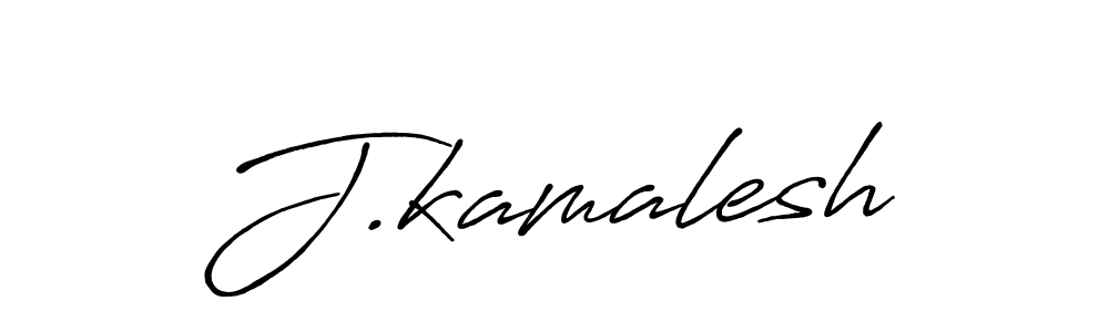 Create a beautiful signature design for name J.kamalesh. With this signature (Antro_Vectra_Bolder) fonts, you can make a handwritten signature for free. J.kamalesh signature style 7 images and pictures png