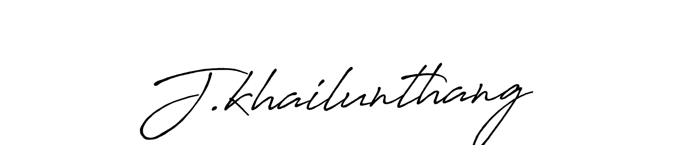 You should practise on your own different ways (Antro_Vectra_Bolder) to write your name (J.khailunthang) in signature. don't let someone else do it for you. J.khailunthang signature style 7 images and pictures png