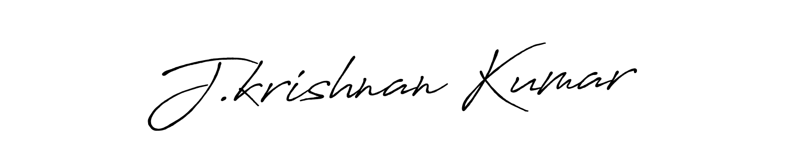 Use a signature maker to create a handwritten signature online. With this signature software, you can design (Antro_Vectra_Bolder) your own signature for name J.krishnan Kumar. J.krishnan Kumar signature style 7 images and pictures png